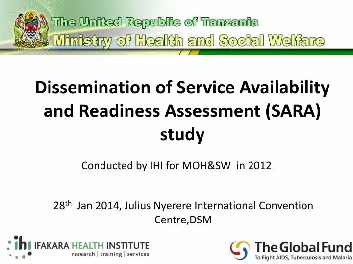 dissemination of service availability and readiness assessment sara study