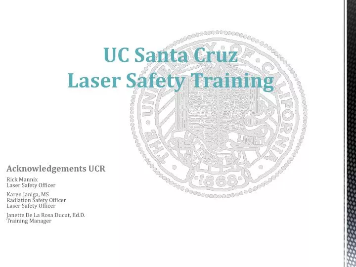 uc santa cruz laser safety training