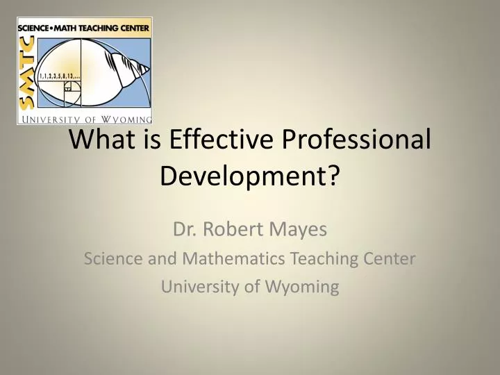 what is effective professional development