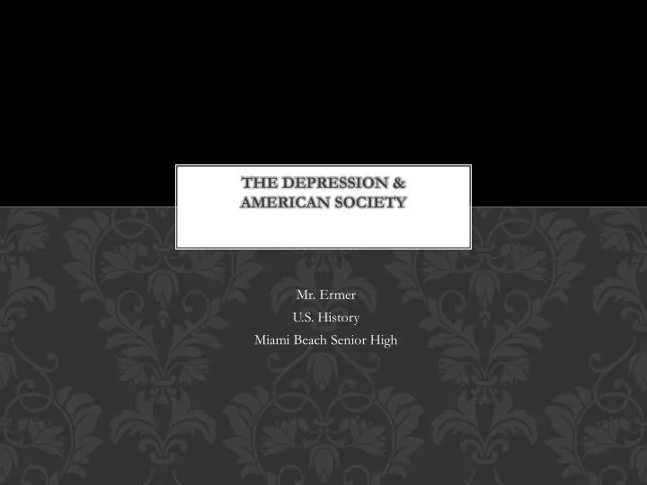 the depression american society