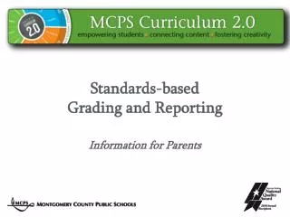 Standards-based Grading and Reporting Information for Parents