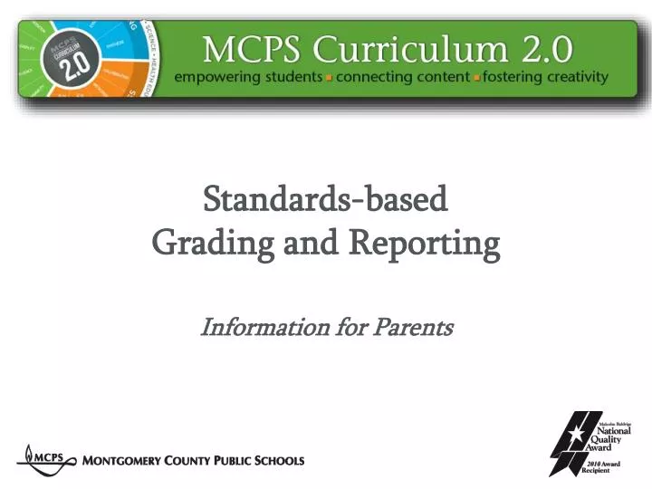 standards based grading and reporting information for parents