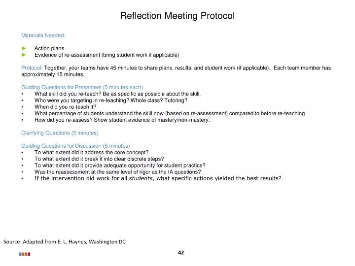 reflection meeting protocol