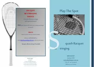 quash Racquet Re tringing