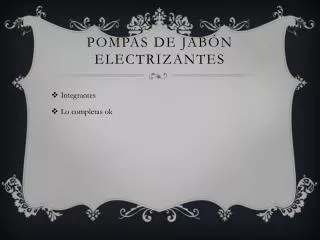 pompas de jab n electrizantes