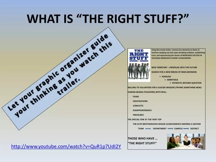 what is the right stuff
