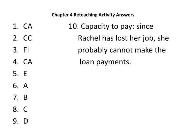 chapter 4 reteaching activity answers