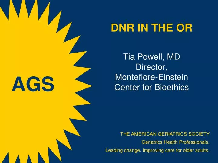 dnr in the or tia powell md director montefiore einstein center for bioethics