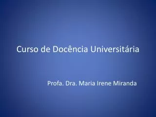 curso de doc ncia universit ria