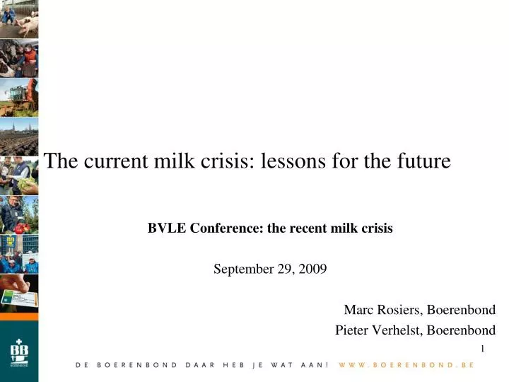 the current milk crisis lessons for the future