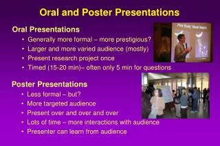 Oral and Poster Presentations
