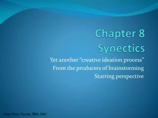 Chapter 8 Synectics