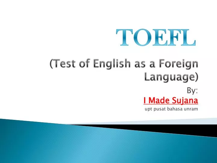 test of english as a foreign language