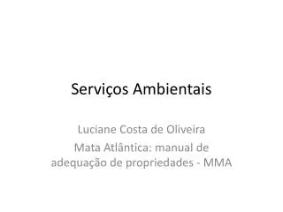 servi os ambientais