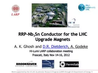 RRP-Nb 3 Sn Conductor for the LHC Upgrade Magnets
