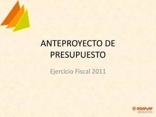 anteproyecto de presupuesto