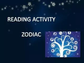 READING ACTIVITY ZODIAC