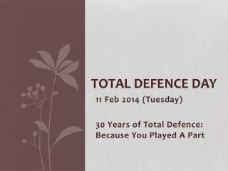 Total Defence Day