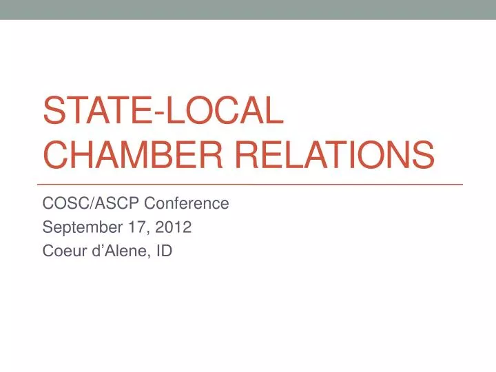 state local chamber relations