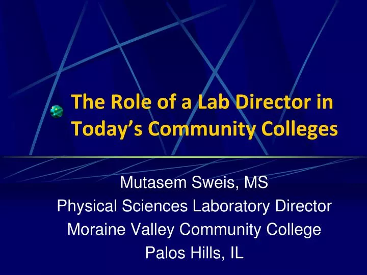 the role of a lab director in today s community colleges