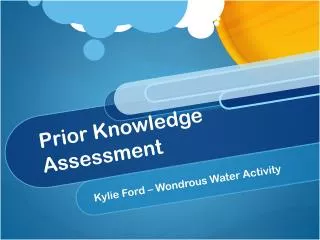 Prior Knowledge Assessment