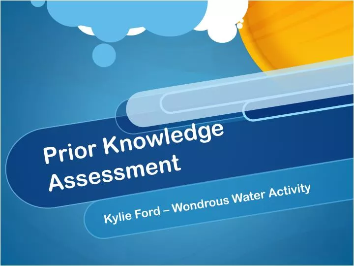 prior knowledge assessment