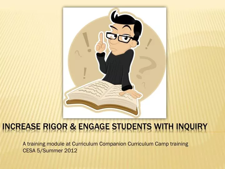 increase rigor engage students with inquiry