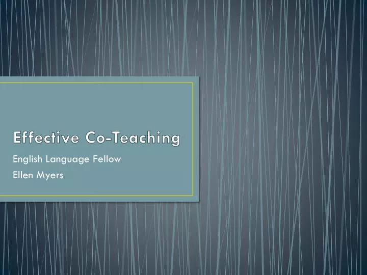 effective co teaching