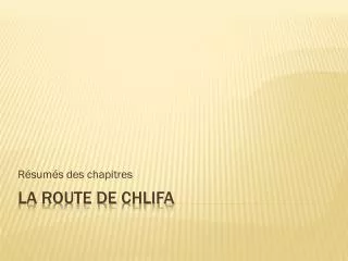 r sum s des chapitres