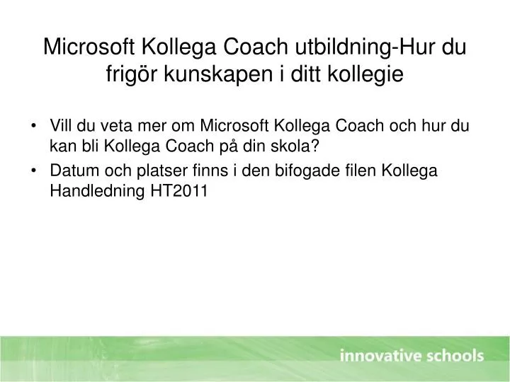 microsoft kollega coach utbildning hur du frig r kunskapen i ditt kollegie