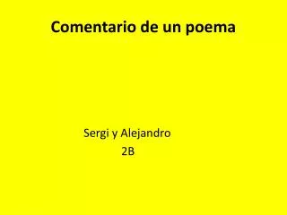 comentario de un poema