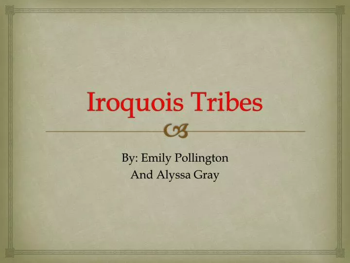 iroquois tribes