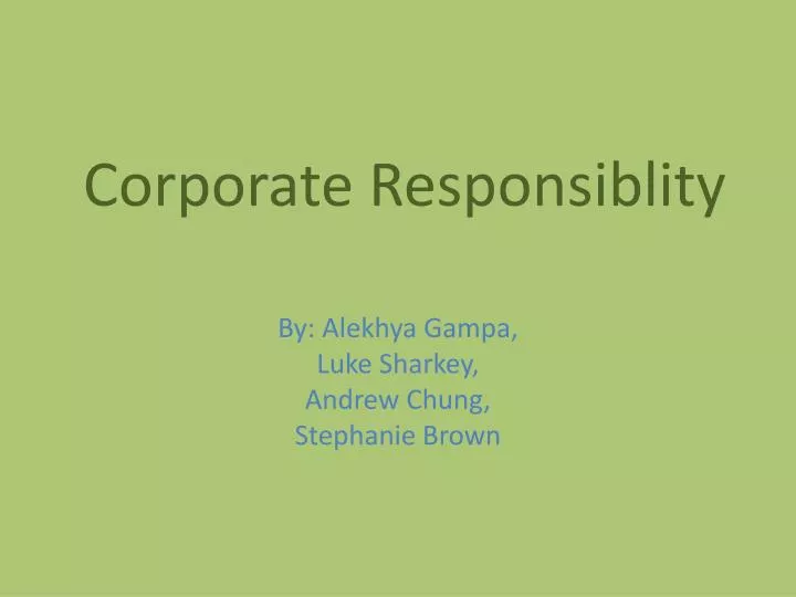 corporate responsiblity