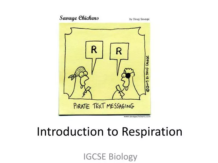 introduction to respiration