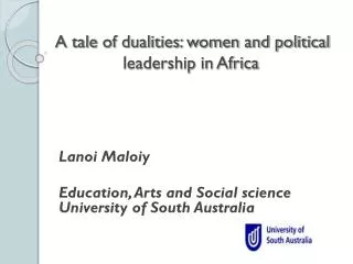 A tale of dualities: women and political leadership in Africa