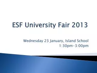 ESF University Fair 2013