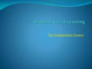 problem based learning
