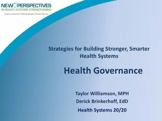 Health Governance
