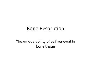 Bone Resorption