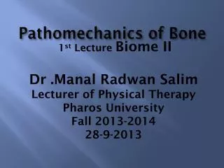 Pathomechanics of Bone
