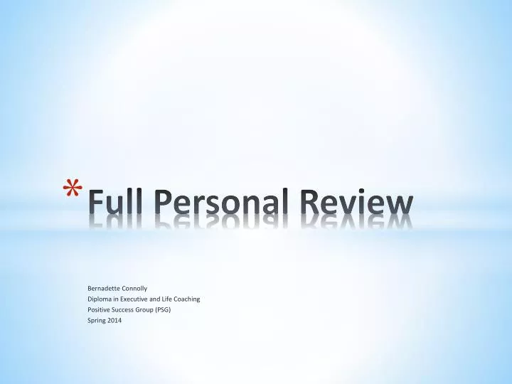 full personal review