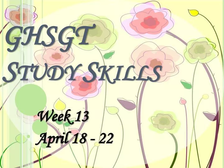 ghsgt study skills