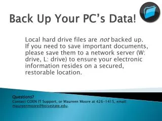 Back Up Your PC’s Data!