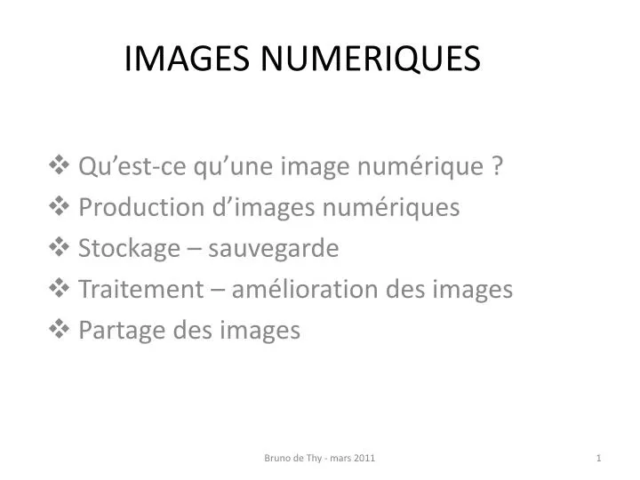 images numeriques