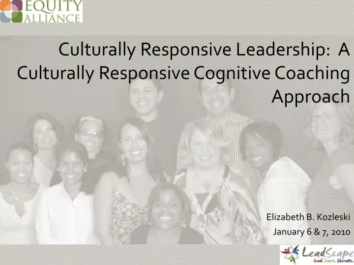 culturally responsive leadership a culturally responsive cognitive coaching approach