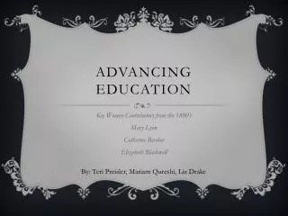 Advancing Education