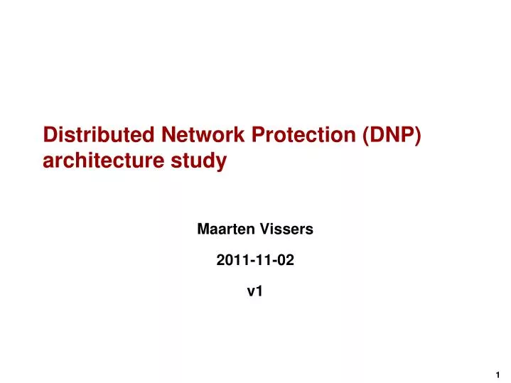 distributed network protection dnp architecture study