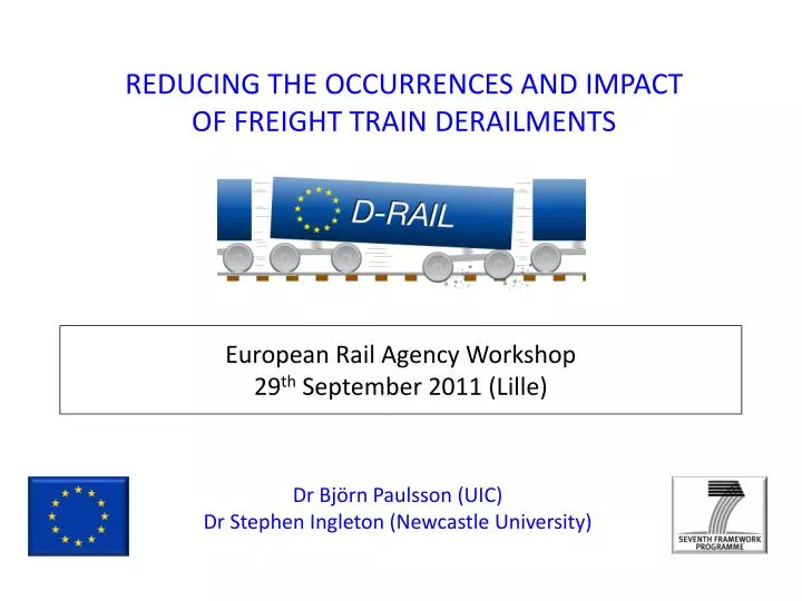 european rail agency workshop 29 th september 2011 lille