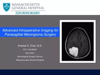 Advanced Intraoperative Imaging for Parasagittal Meningioma Surgery
