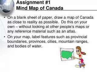 Assignment #1 Mind Map of Canada